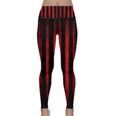 Red Lines Lightweight Velour Classic Yoga Leggings by goljakoff