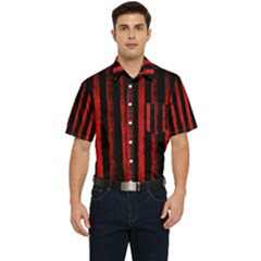 Red Lines Men s Short Sleeve Pocket Shirt  by goljakoff