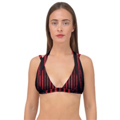 Red Lines Double Strap Halter Bikini Top by goljakoff