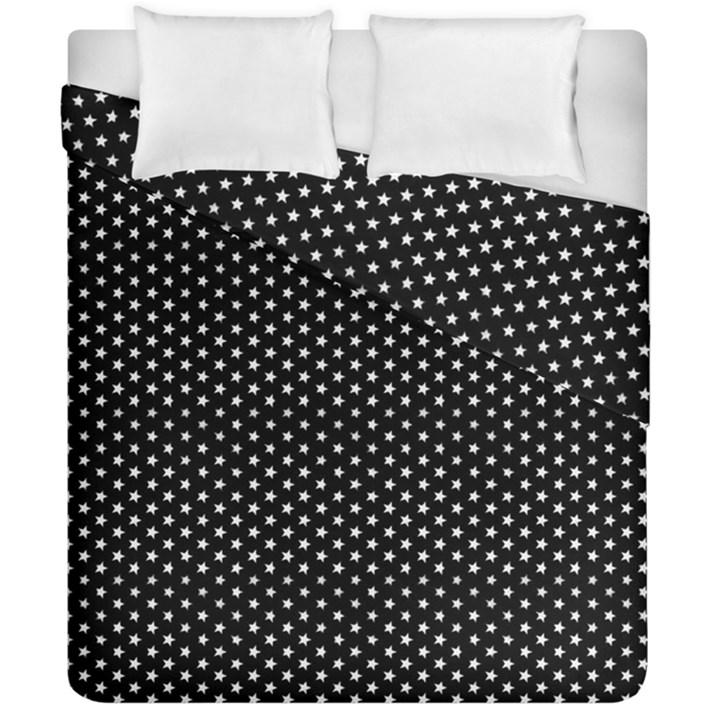 Stars on black ink Duvet Cover Double Side (California King Size)