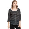 Stars on black ink Chiffon Quarter Sleeve Blouse View1