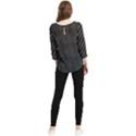 Stars on black ink Chiffon Quarter Sleeve Blouse View2