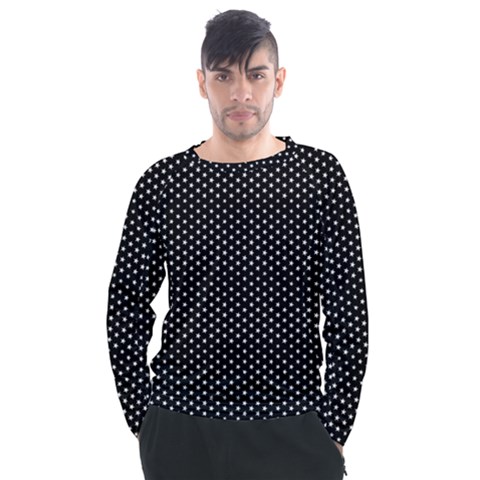 Stars On Black Ink Men s Long Sleeve Raglan Tee by goljakoff