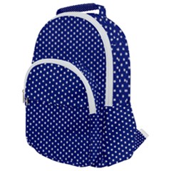 Stars Blue Ink Rounded Multi Pocket Backpack by goljakoff