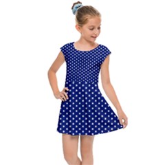 Stars Blue Ink Kids  Cap Sleeve Dress by goljakoff