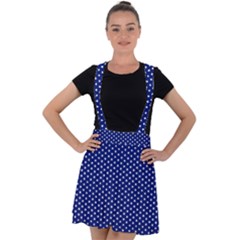 Stars Blue Ink Velvet Suspender Skater Skirt by goljakoff