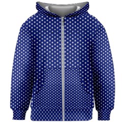 Stars Blue Ink Kids  Zipper Hoodie Without Drawstring by goljakoff