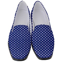 Stars Blue Ink Women s Classic Loafer Heels by goljakoff