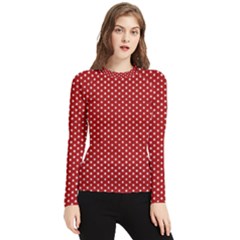 Stars Red Ink Women s Long Sleeve Rash Guard