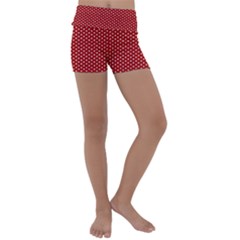 Stars Red Ink Kids  Lightweight Velour Yoga Shorts by goljakoff