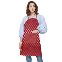 Stars Red Ink Pocket Apron