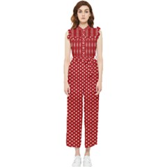 Stars Red Ink Women s Frill Top Jumpsuit by goljakoff