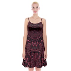 Burgundy Spaghetti Strap Velvet Dress