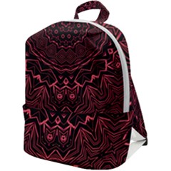 Pink & Black Zip Up Backpack by LW323