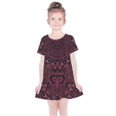 Pink & Black Kids  Simple Cotton Dress by LW323