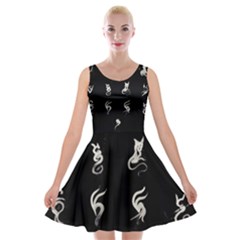 Katzen Cats Katzen Cats Velvet Skater Dress by WetdryvacsLair