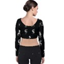 Katzen Cats Katzen Cats Velvet Long Sleeve Crop Top View2