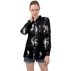 Katzen Cats Katzen Cats Long Sleeve Satin Shirt