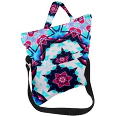 Raspberry Fold Over Handle Tote Bag by LW323