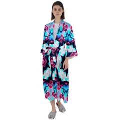 Raspberry Maxi Satin Kimono by LW323