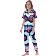 Raspberry Kids  Satin Short Sleeve Pajamas Set by LW323