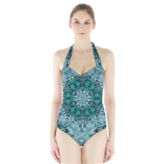 Blue Gem Halter Swimsuit by LW323