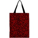 Red and black leopard spots, animal fur Zipper Classic Tote Bag View1