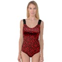 Red and black leopard spots, animal fur Princess Tank Leotard  View1