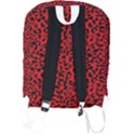 Red and black leopard spots, animal fur Full Print Backpack View2