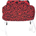 Red and black leopard spots, animal fur Full Print Backpack View4