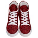 Red and black leopard spots, animal fur Men s Hi-Top Skate Sneakers View1