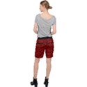 Red and black leopard spots, animal fur Pocket Shorts View2