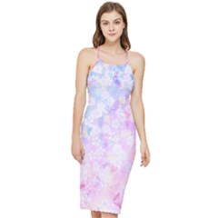 Cherry Blossoms Bodycon Cross Back Summer Dress