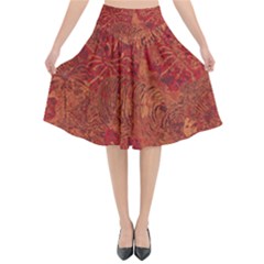 Animalprintfnl1 Flared Midi Skirt by PollyParadise