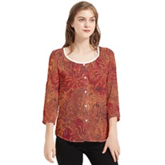 Animalprintfnl1 Chiffon Quarter Sleeve Blouse