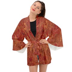 Animalprintfnl1 Long Sleeve Kimono by PollyParadise