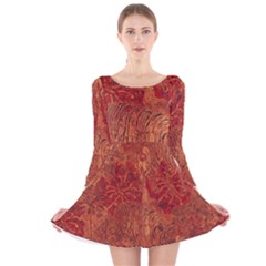 Animalprintfnl1 Long Sleeve Velvet Skater Dress