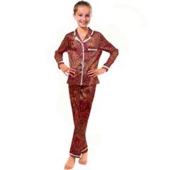 Animalprintfnl1 Kid s Satin Long Sleeve Pajamas Set