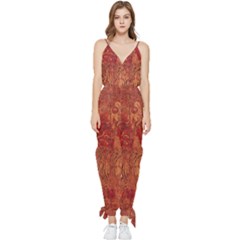 Animalprintfnl1 Sleeveless Tie Ankle Jumpsuit