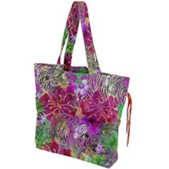 Jungle Love Drawstring Tote Bag by PollyParadise