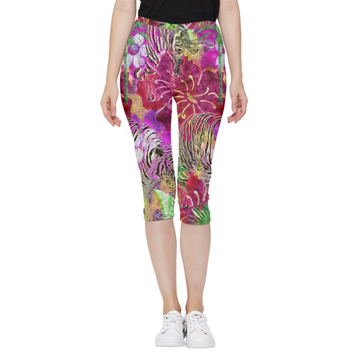 Jungle Love Inside Out Lightweight Velour Capri Leggings 