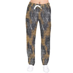 Animalprint Women Velvet Drawstring Pants