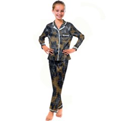 Animalprint Kid s Satin Long Sleeve Pajamas Set