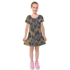 Animalprint Kids  Short Sleeve Velvet Dress