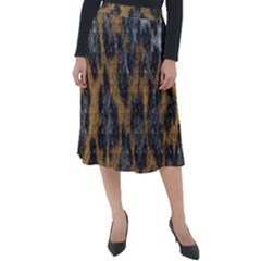 Animalprint Classic Velour Midi Skirt  by PollyParadise