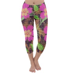 Jungle Floral Capri Winter Leggings 