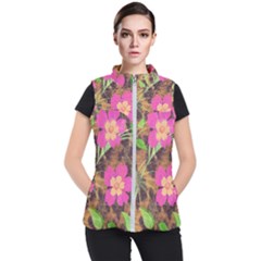 Jungle Floral Women s Puffer Vest