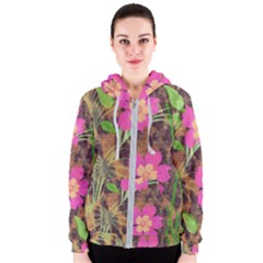 Jungle Floral Women s Zipper Hoodie