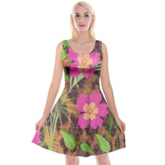 Jungle Floral Reversible Velvet Sleeveless Dress