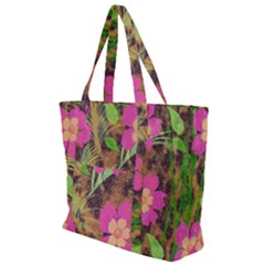 Jungle Floral Zip Up Canvas Bag by PollyParadise